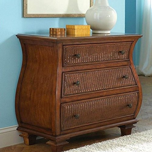 Beaumont Lane Bombe Accent Chest in Warm Rum