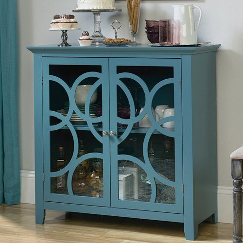 Sauder 420272 Display Cabinet Moody Blue
